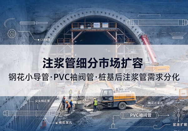 通江注浆管细分市场扩容，隧道钢花小导管、PVC 袖阀管、桩基后注浆管需求分化
